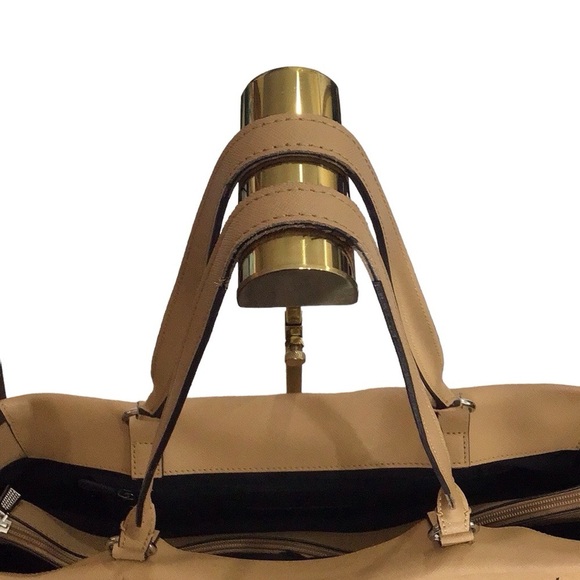 Rebecca Minkoff Monroe Leather Tote Color Biscuit - Picture 13 of 16